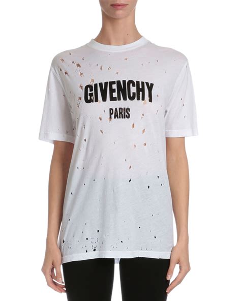 givenchy distressed t shirt women's|Givenchy dress price.